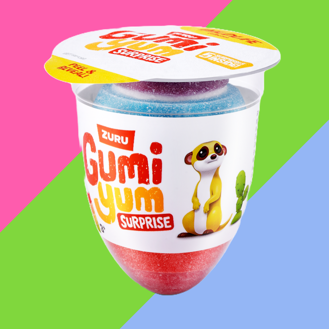 Gumi Yum Surprise Wildlife 3x22g Gummy & Toy By Zuru