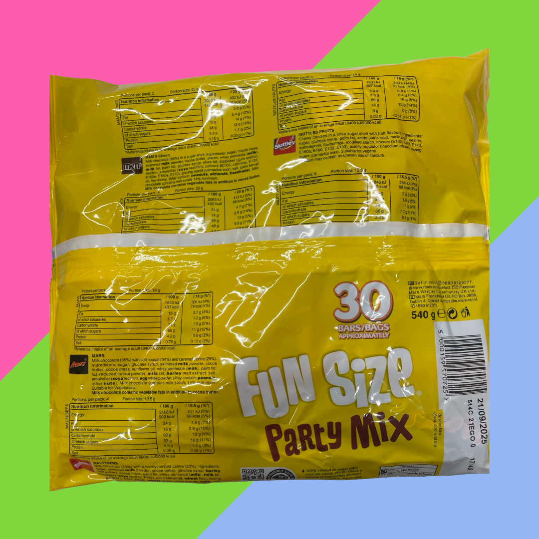 Mars Fun Size Party Mix 30 Bars/Bags