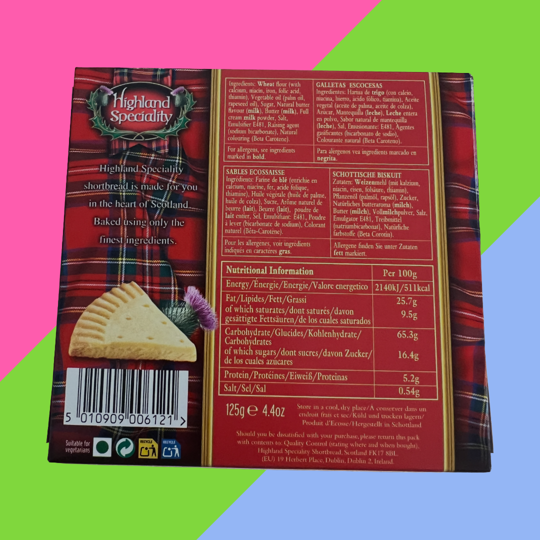 2x125g Boxes of Highland Specialty Scottish Shortbread