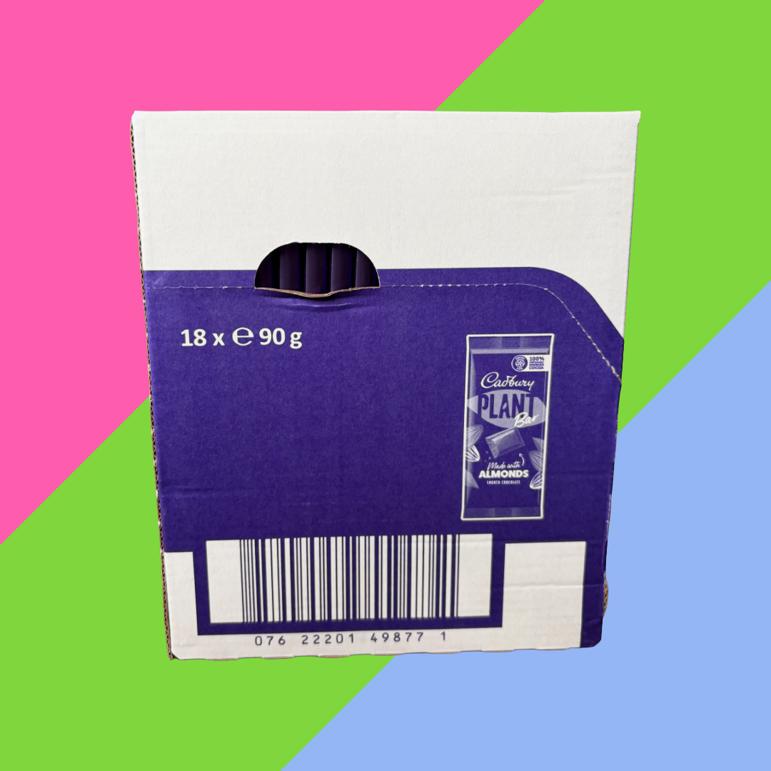 FULL BOX of Cadbury Plant Bar 18x90g Bars| Made with Almonds | CLEARANCE ITEM