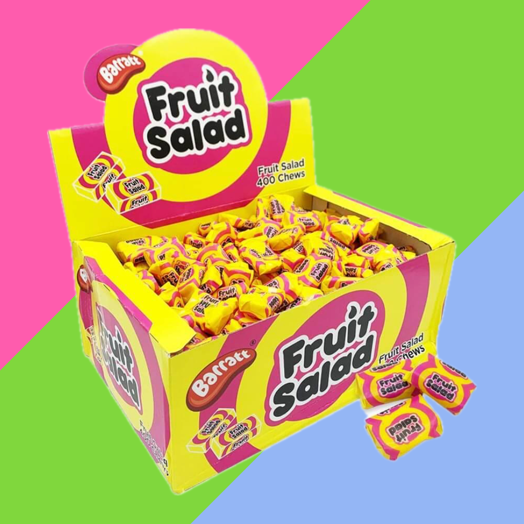 Barratt Fruit Salads & Black Jacks Sweets – Full 2.2kg Box | Retro Chewy Candy Mix