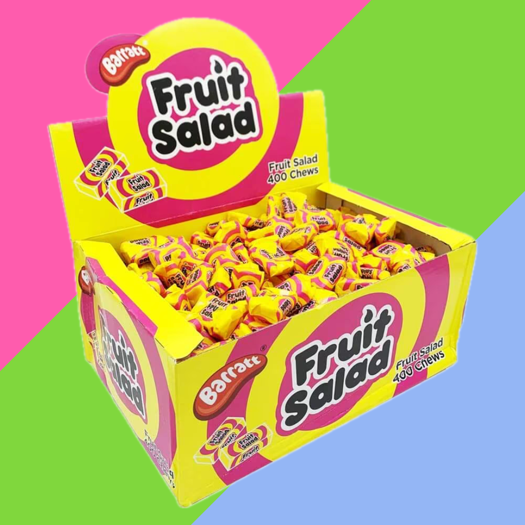Barratt Fruit Salads & Black Jacks Sweets – Full 2.2kg Box | Retro Chewy Candy Mix
