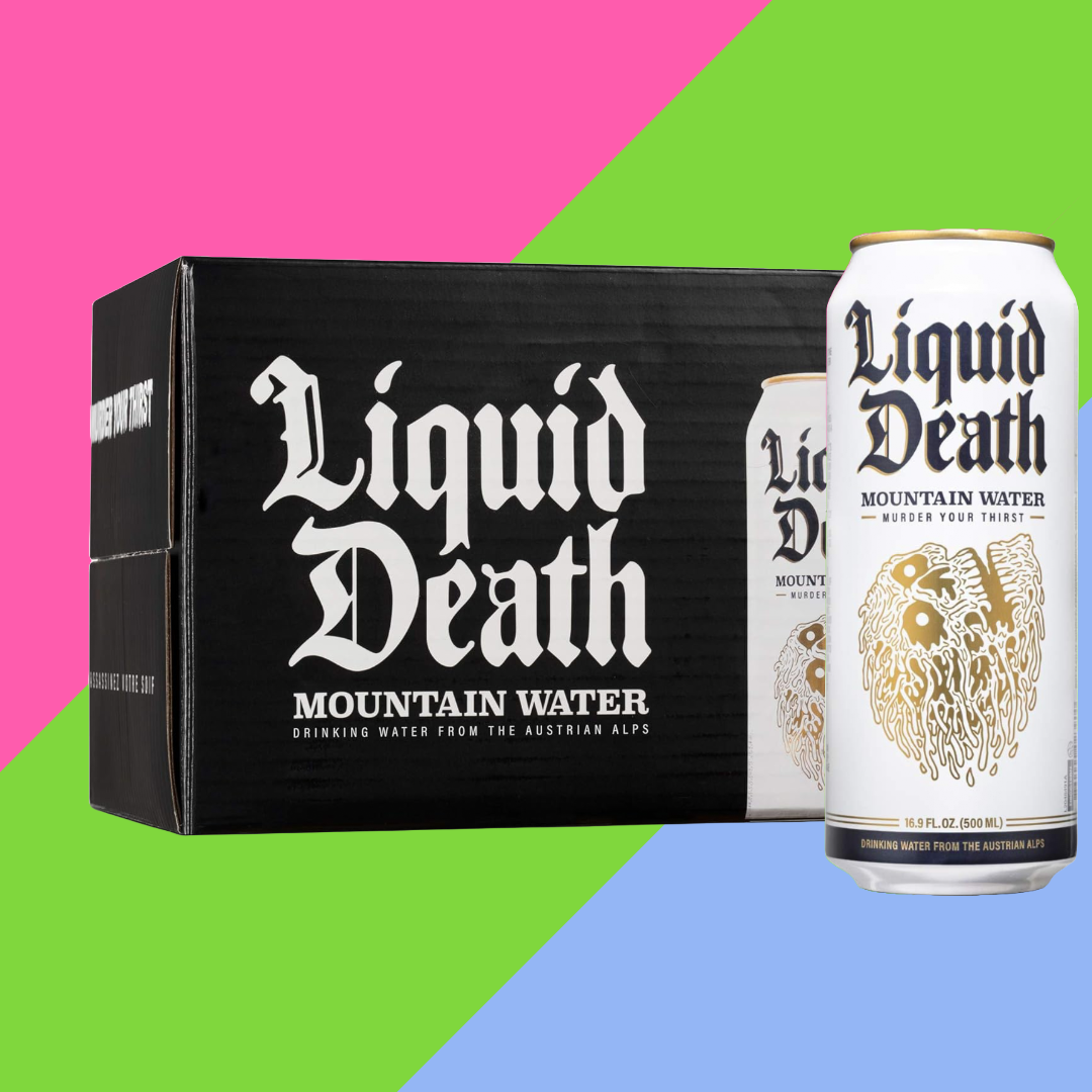 Crate of Liquid Death Still Mountain Water 500ml Tallboys (12-Pack)