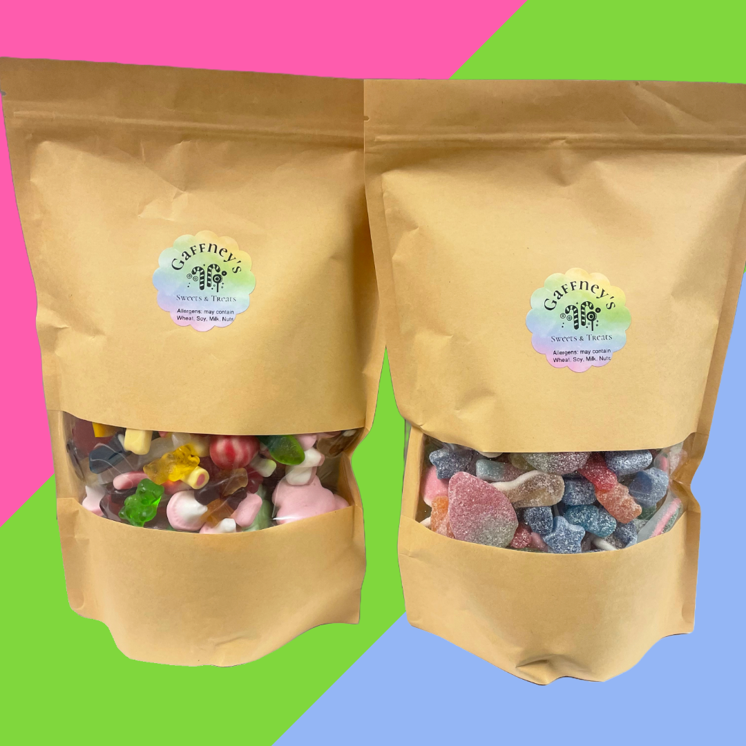 Pick N Mix Duo Pack – 2x1KG Pouches of Pick N Mix Bliss | 1xFizzy 1xNonFizzy