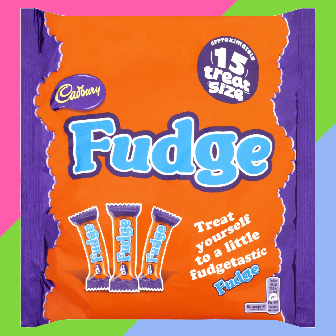 Cadbury Fudge Treat-Size Bars – 5 x 202g Bags (15 Mini Bars per Bag) | Chocolate Snack Pack