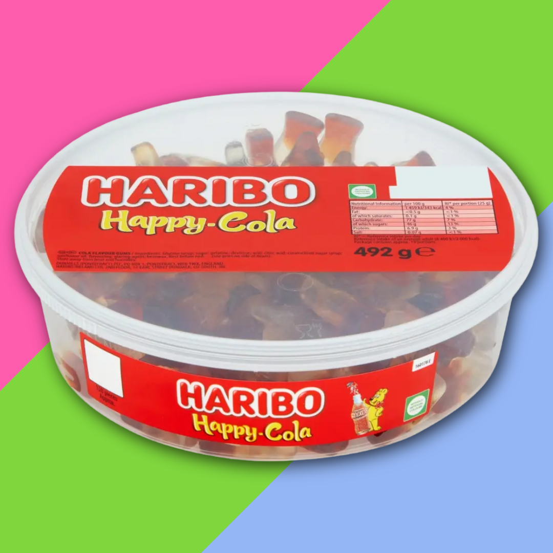 Haribo Happy Cola Bottles Tub 492g