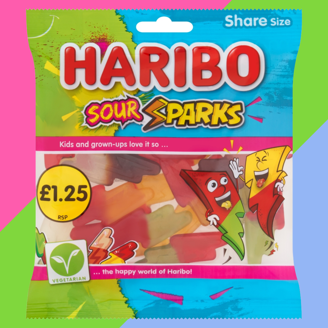 Haribo Sour Sparks 140g Bag