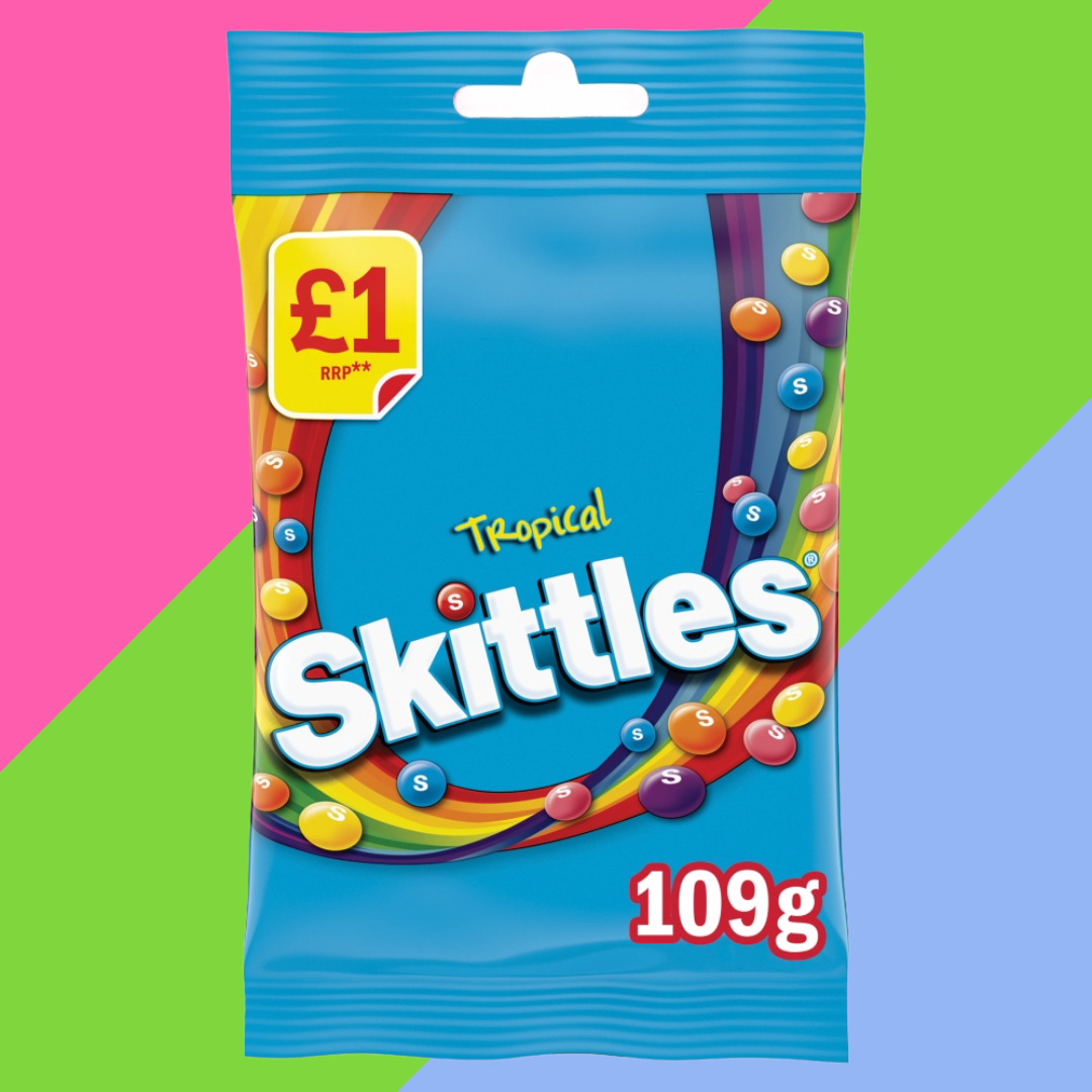 Skittles Tropical Flavour 14x109g Bags (FULL BOX)