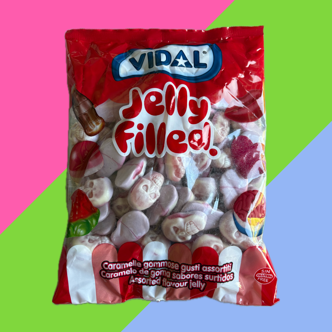 Vidal Jelly Filled Skulls 1kg Bag