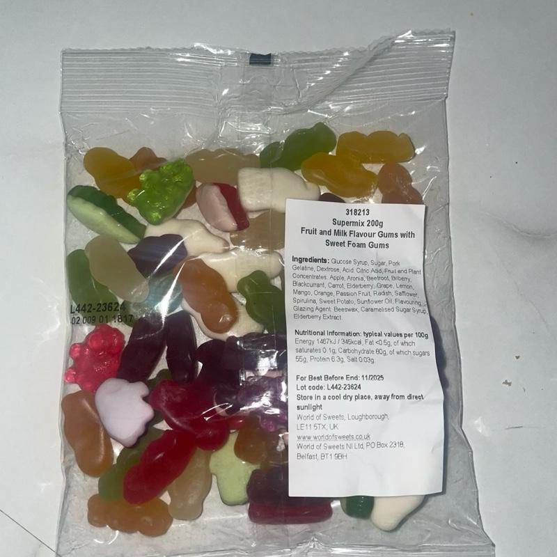 800g Haribo Pick n Mix Bundle | Includes Starmix, Tangfastics, Supermix, & Winegums 4x 200g Bags | Packaged by World of Sweets.