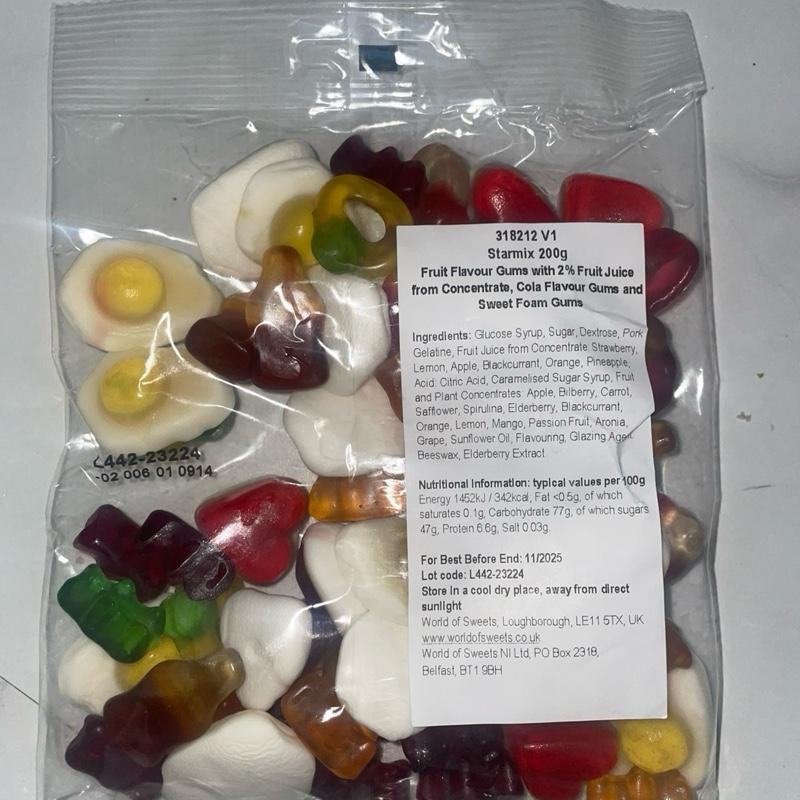 800g Haribo Pick n Mix Bundle | Includes Starmix, Tangfastics, Supermix, & Winegums 4x 200g Bags | Packaged by World of Sweets.
