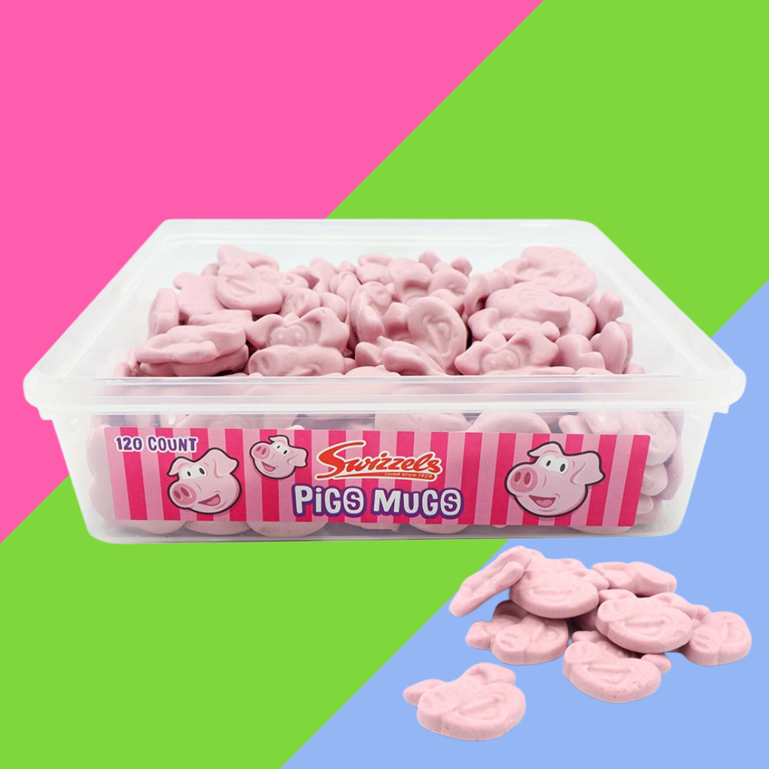 Swizzels Pigs Mugs Full Tub 576g