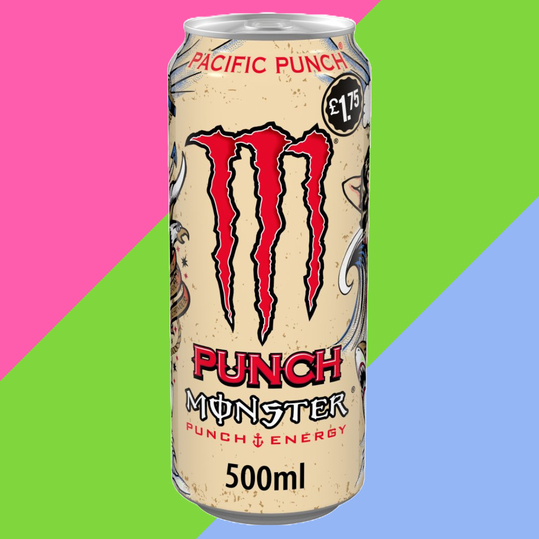 Full Case of Monster Energy Drink Pacific Punch 12x500ml