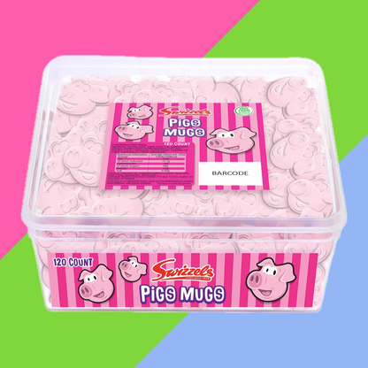 Swizzels Pigs Mugs Full Tub 576g