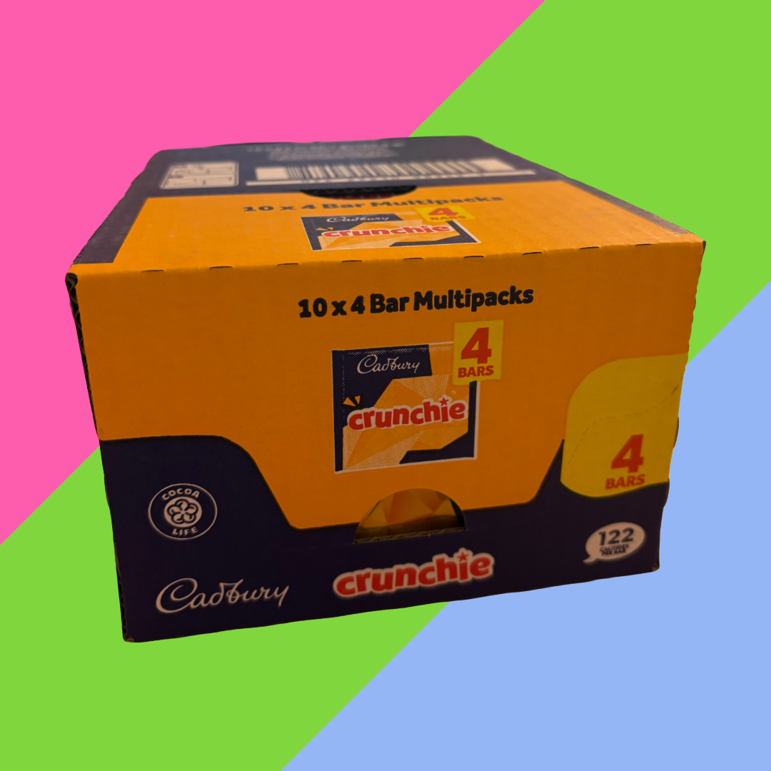 FULL BOX of Cadbury Crunchie Chocolate Bars Multipacks (104.4g per pack) | CLEARANCE ITEM