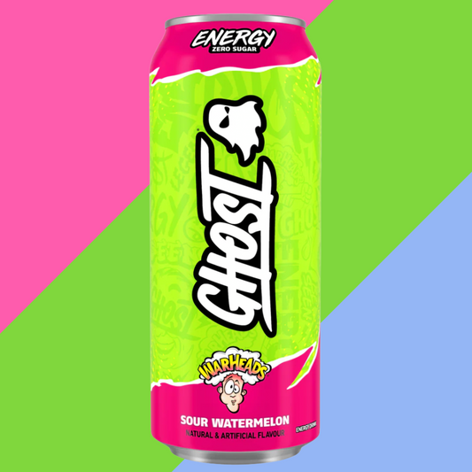 Ghost Energy x Warheads Sour Watermelon Energy Drink 12x500ml (Full Case)
