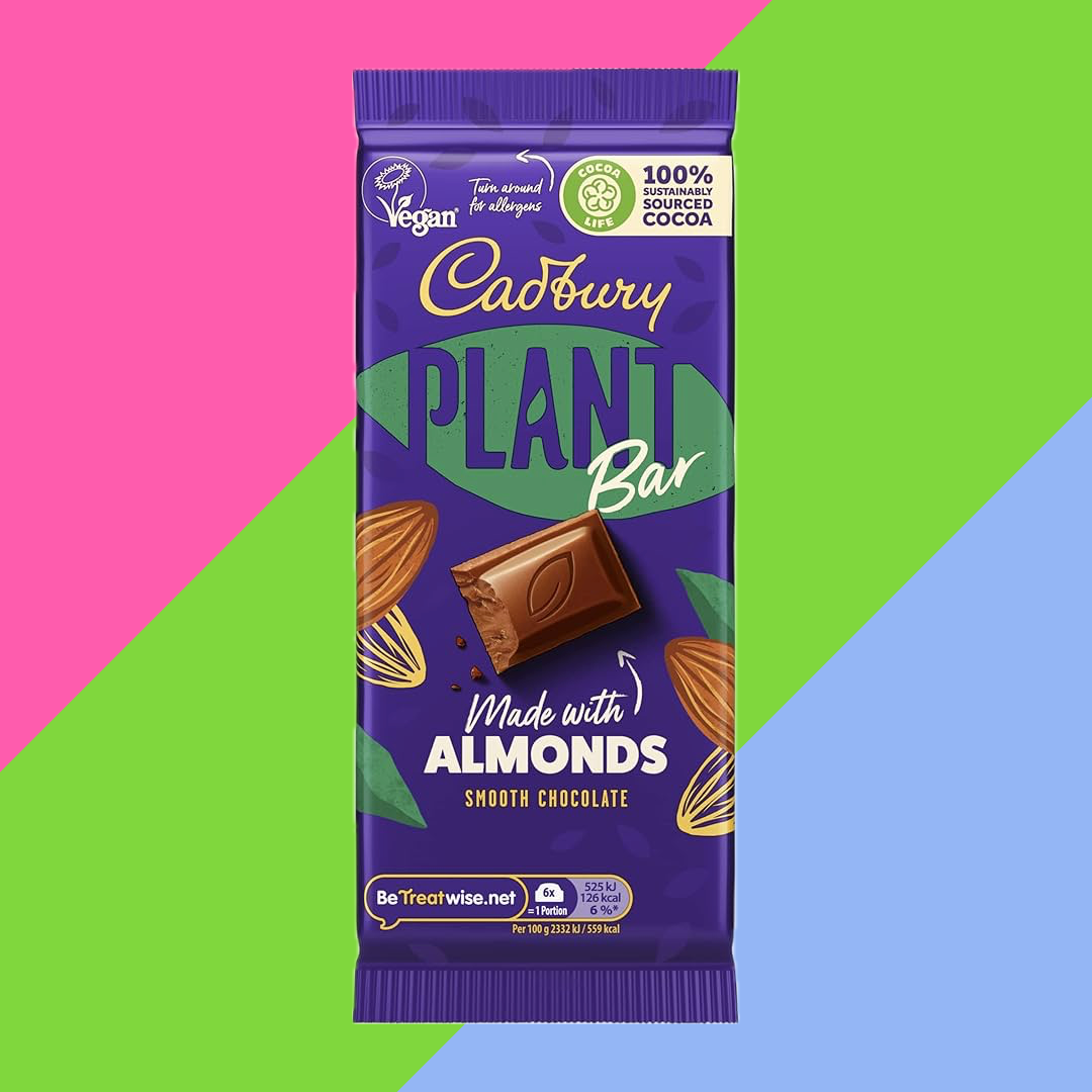FULL BOX of Cadbury Plant Bar 18x90g Bars| Made with Almonds | CLEARANCE ITEM