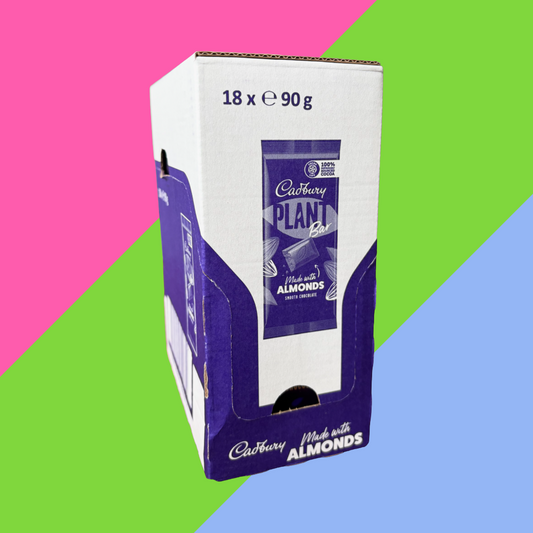 FULL BOX of Cadbury Plant Bar 18x90g Bars| Made with Almonds | CLEARANCE ITEM