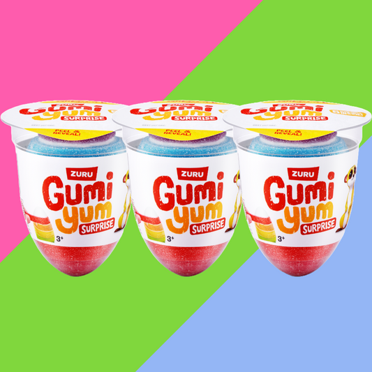 Gumi Yum Surprise Wildlife 3x22g Gummy & Toy By Zuru