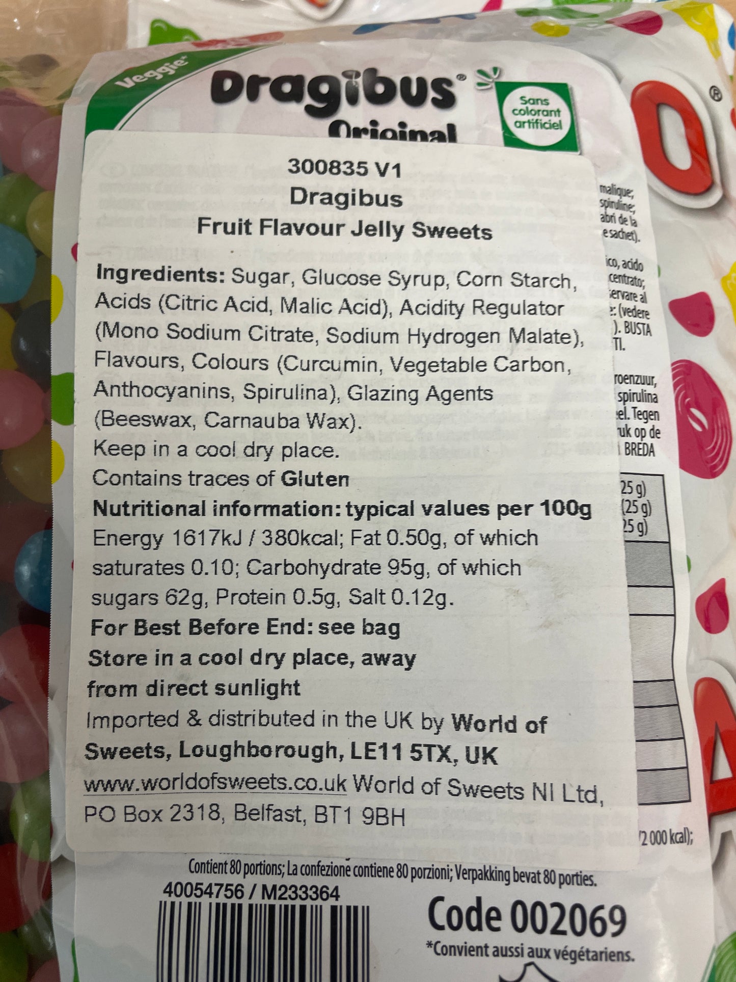 Haribo Dragibus 1kg Bag - Authentic German Gummy Sweets
