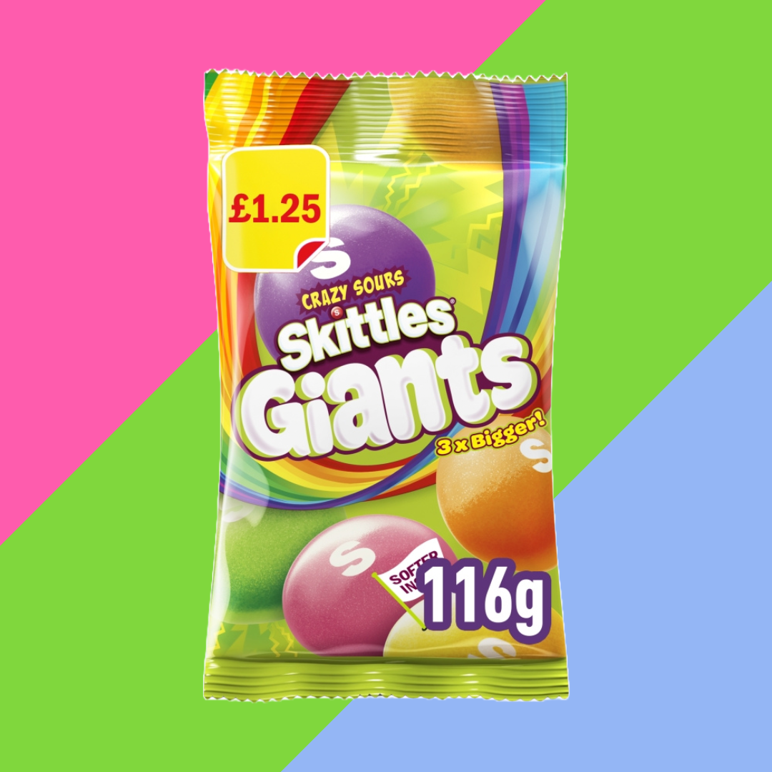 Full Boxes of Skittles & Starburst – Sour, Tropical, Cloudz & More – 70g to 125g Bags