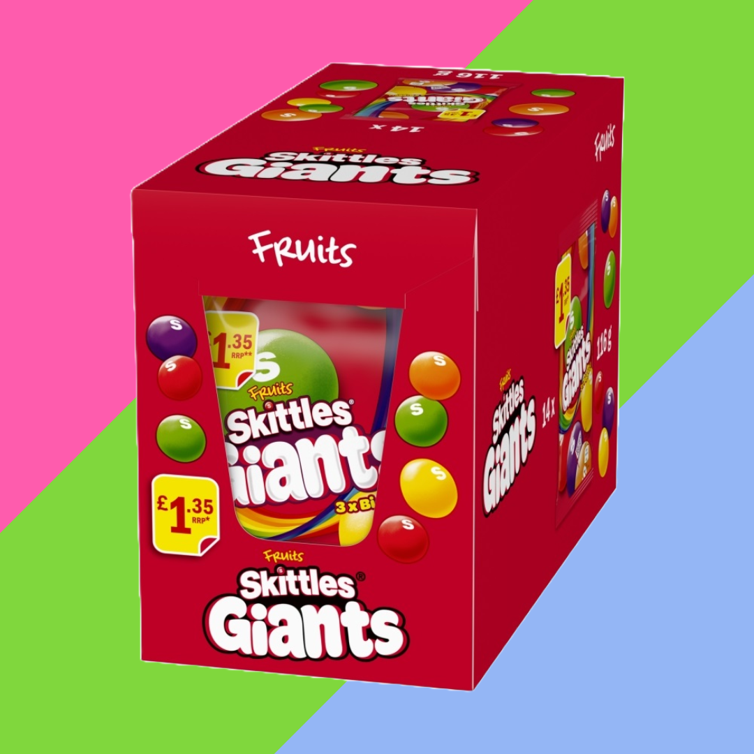 Full Boxes of Skittles & Starburst – Sour, Tropical, Cloudz & More – 70g to 125g Bags