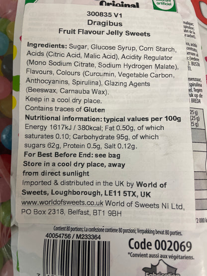 Haribo Dragibus 1kg Bag - Authentic German Gummy Sweets