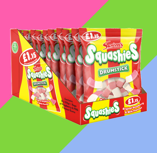 Swizzels Squashies Full Box of 12 Bags | Multiple Flavours | 100-120g Bags