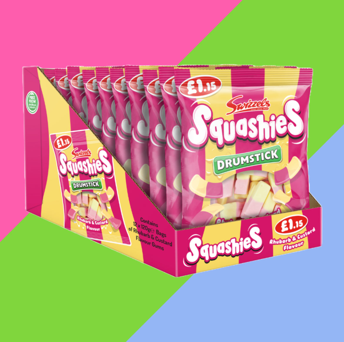 Swizzels Squashies Full Box of 12 Bags | Multiple Flavours | 100-120g Bags