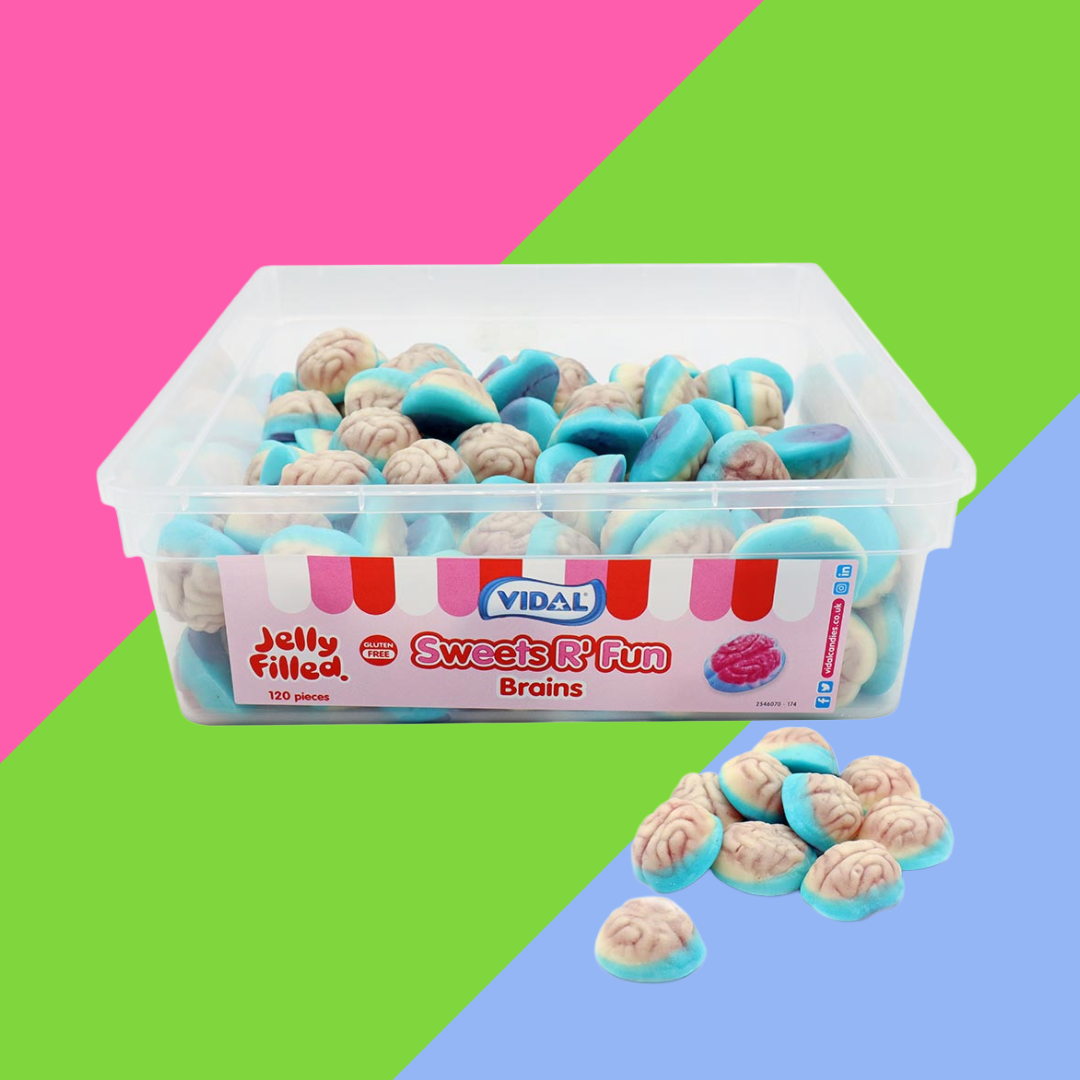 Vidal Jelly Filled Brains 780g |Spooky Halloween Candy