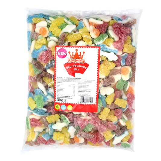 Kingsway Sour Favourites Mix 3kg - Premium Sour Sweets | Gaffney's