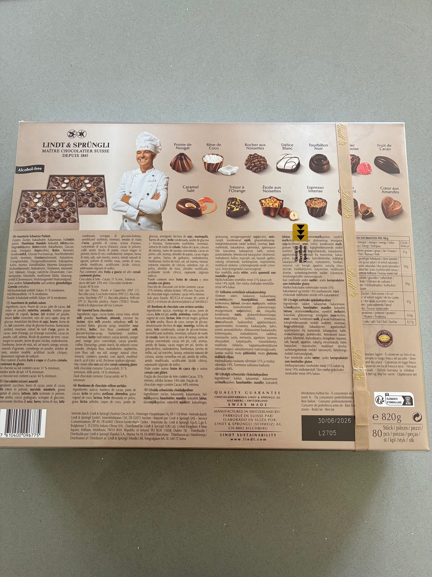 Lindt Connaisseurs Box of 80 Chocolates
