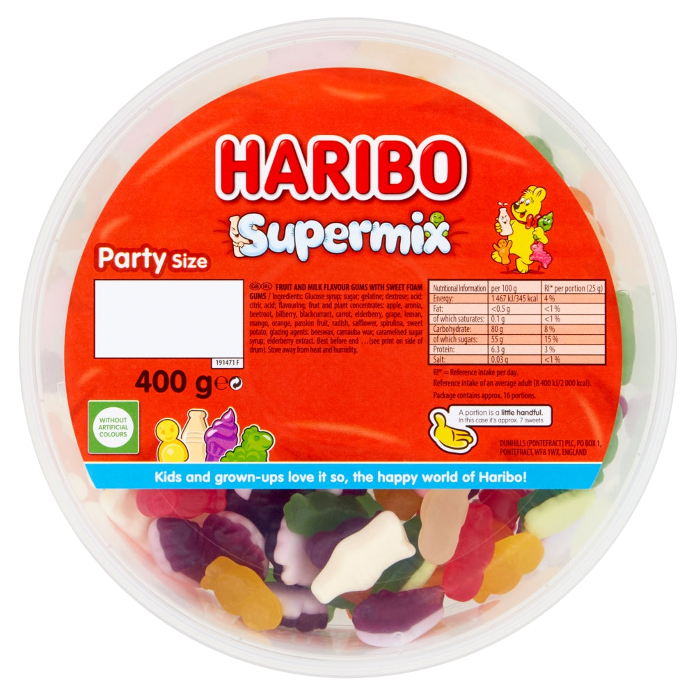 Haribo Sweet Candy Tubs Multiple Choices 400g - 825g