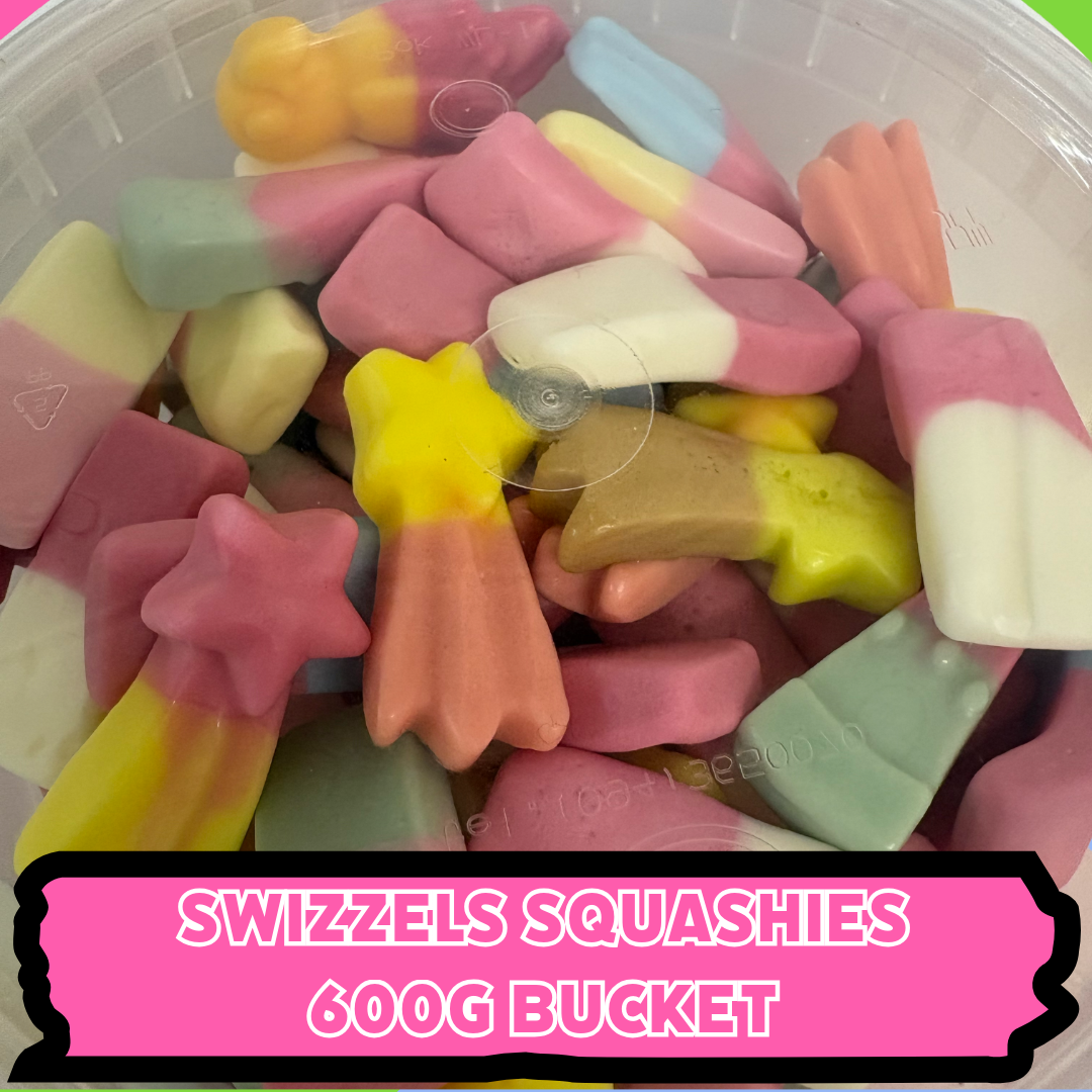 Swizzels Squashies | 600g Bucket | 7 Variations of Squashies Flavours