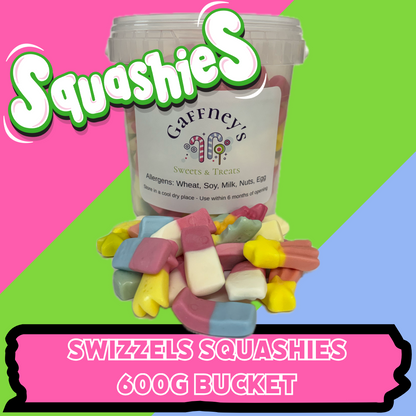 Swizzels Squashies | 600g Bucket | 7 Variations of Squashies Flavours