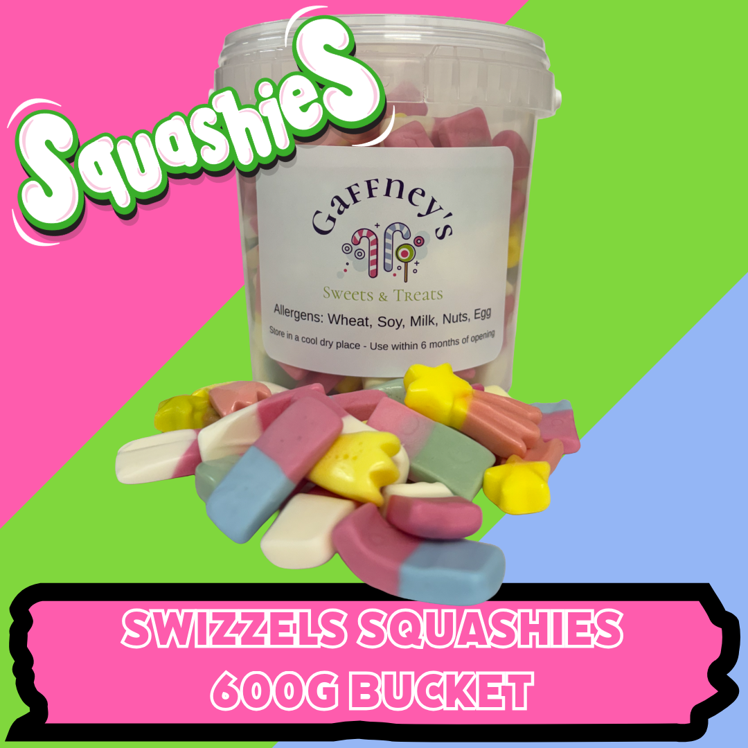 Swizzels Squashies | 600g Bucket | 7 Variations of Squashies Flavours