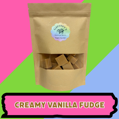 Creamy Vanilla Fudge – Soft, Sweet & Irresistible | Multiple Pouch Sizes