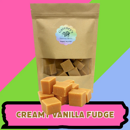 Creamy Vanilla Fudge – Soft, Sweet & Irresistible | Multiple Pouch Sizes