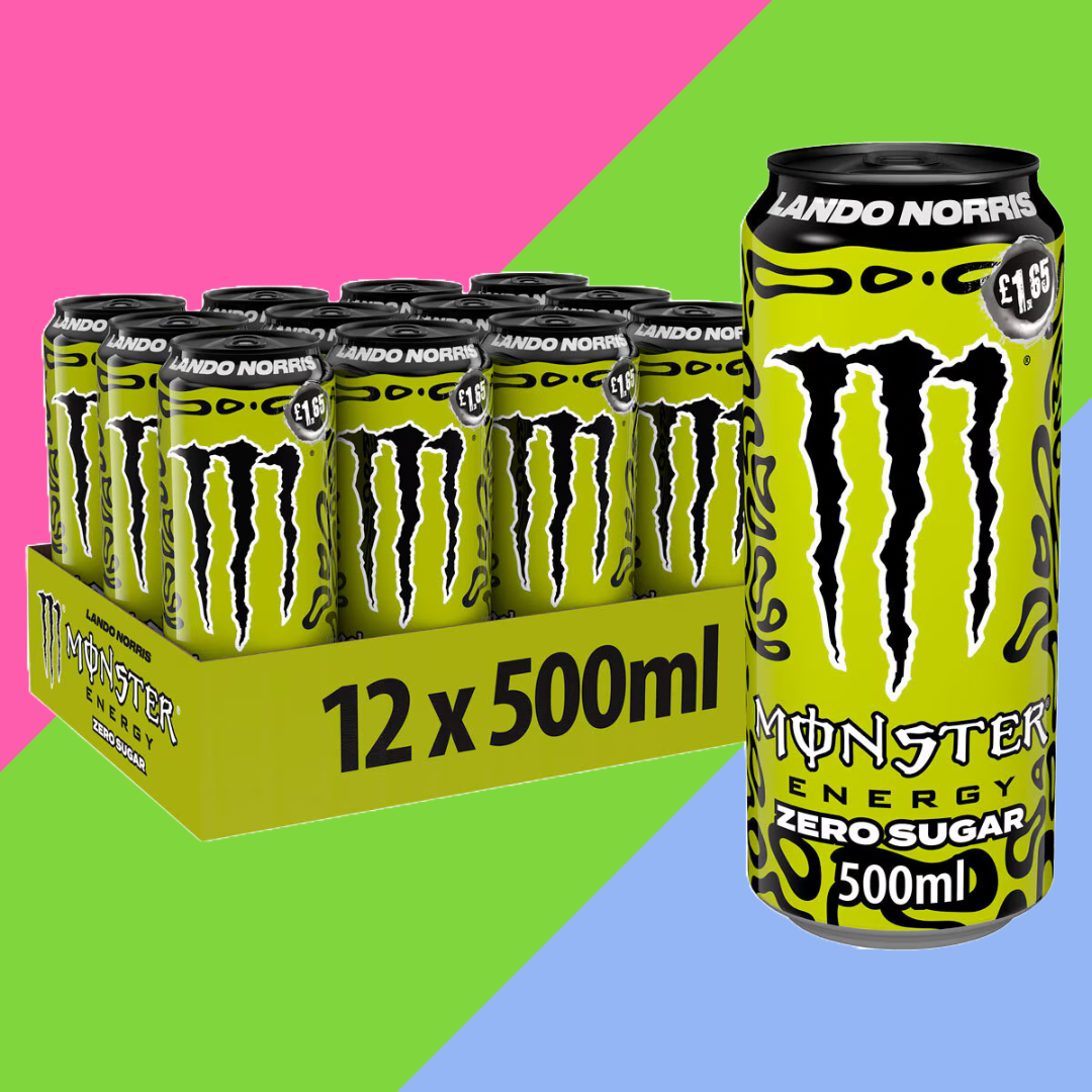 Full case of Monster Energy Lando Norris 12x500ml Cans