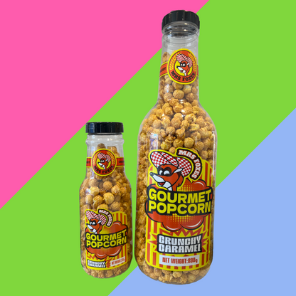 MRS FOXES Gourmet Crunchy Caramel Popcorn – Crunchy & Sweet | HUGE 890g or Small 260g Bottle