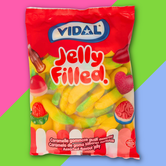 Vidal Jelly Filled Bananas Bag 1kg