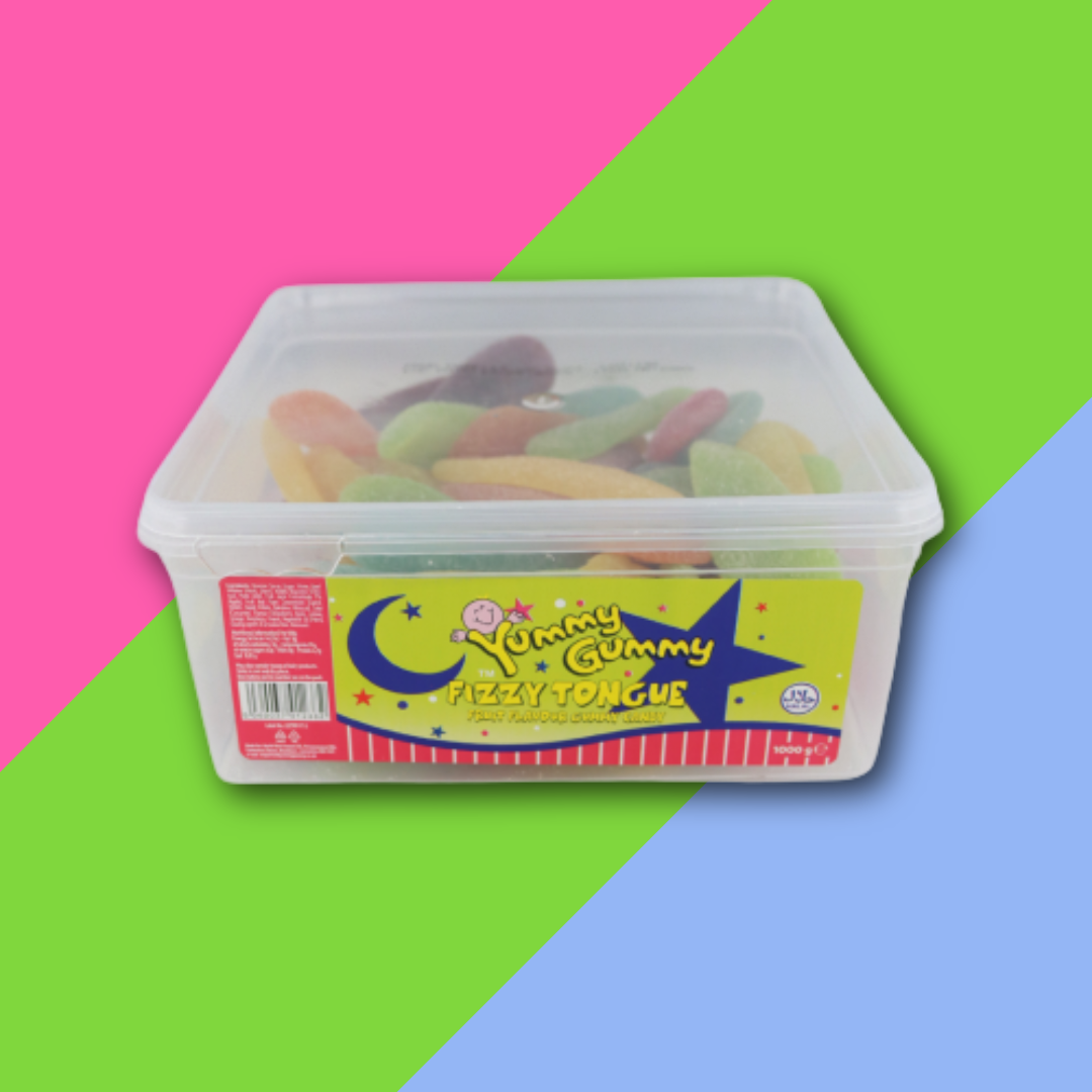 (AUCTION) Yummy Gummy Fizzy Tongue 1kg Tub