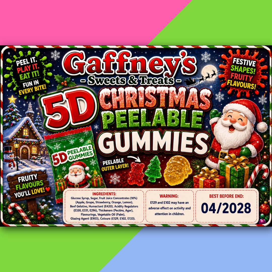 5D Christmas Peelable Gummies
