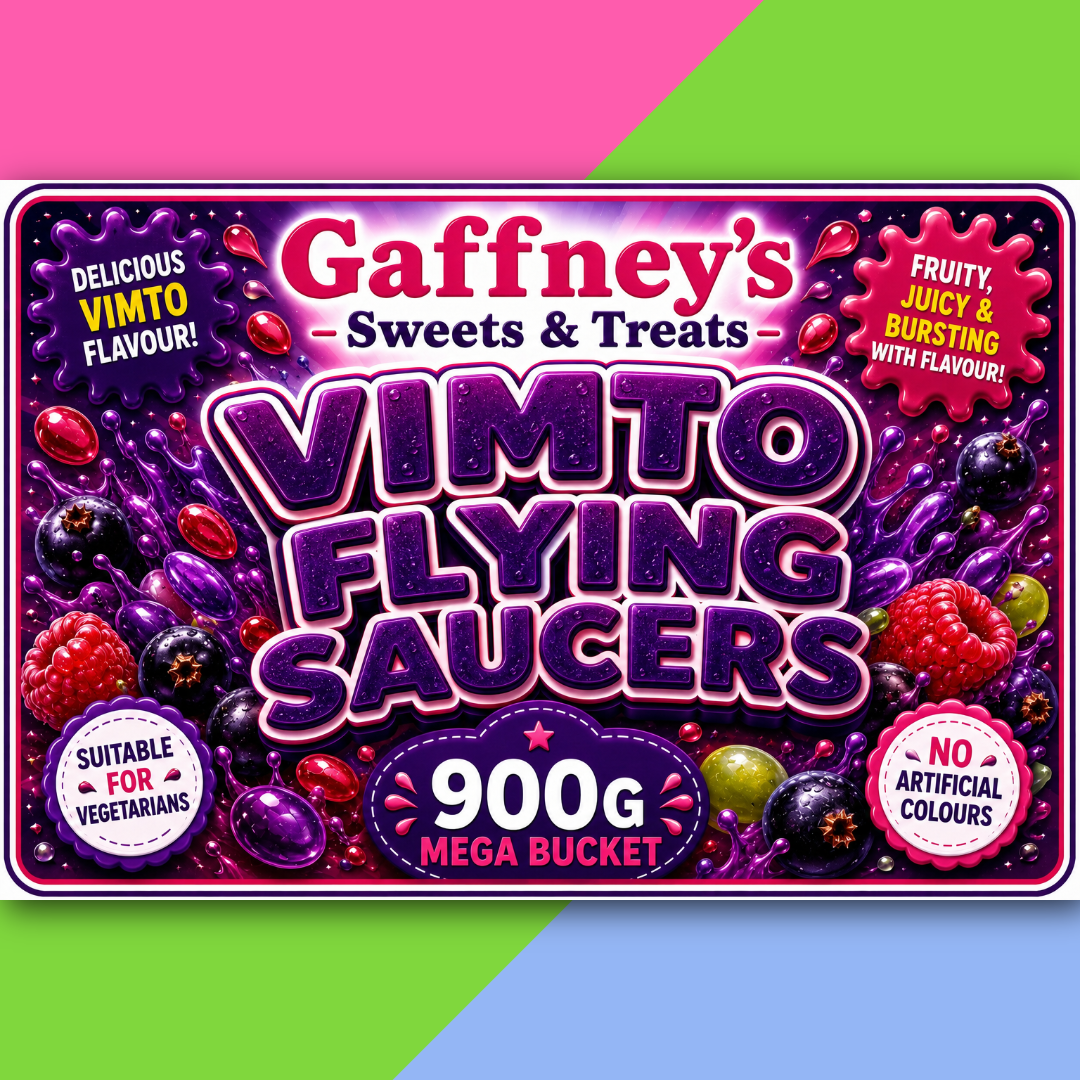 Vimto Flying Saucers 900g Mega Bucket