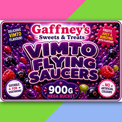 Vimto Flying Saucers 900g Mega Bucket