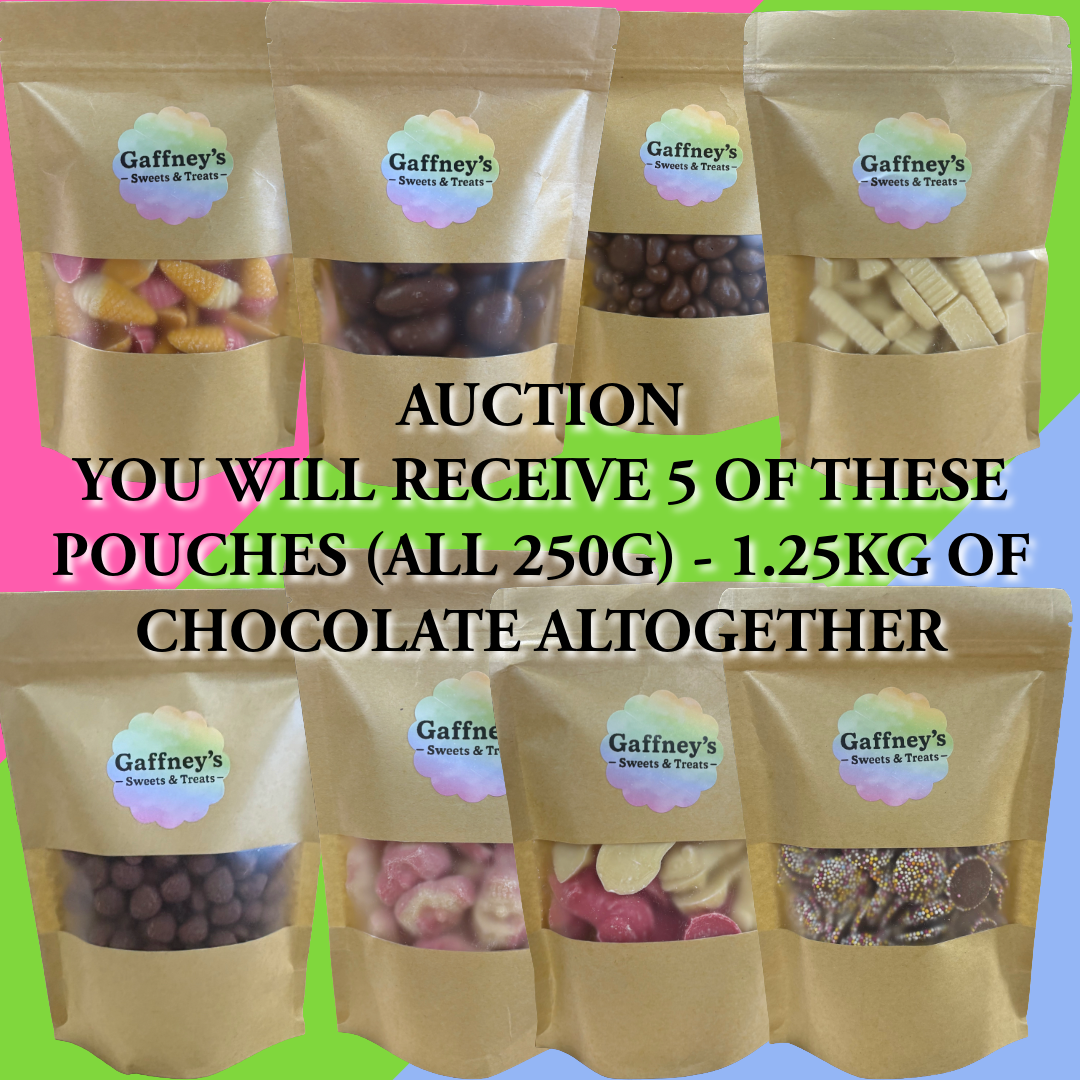 (AUCTION) 5x250g Pouches of Chocolate