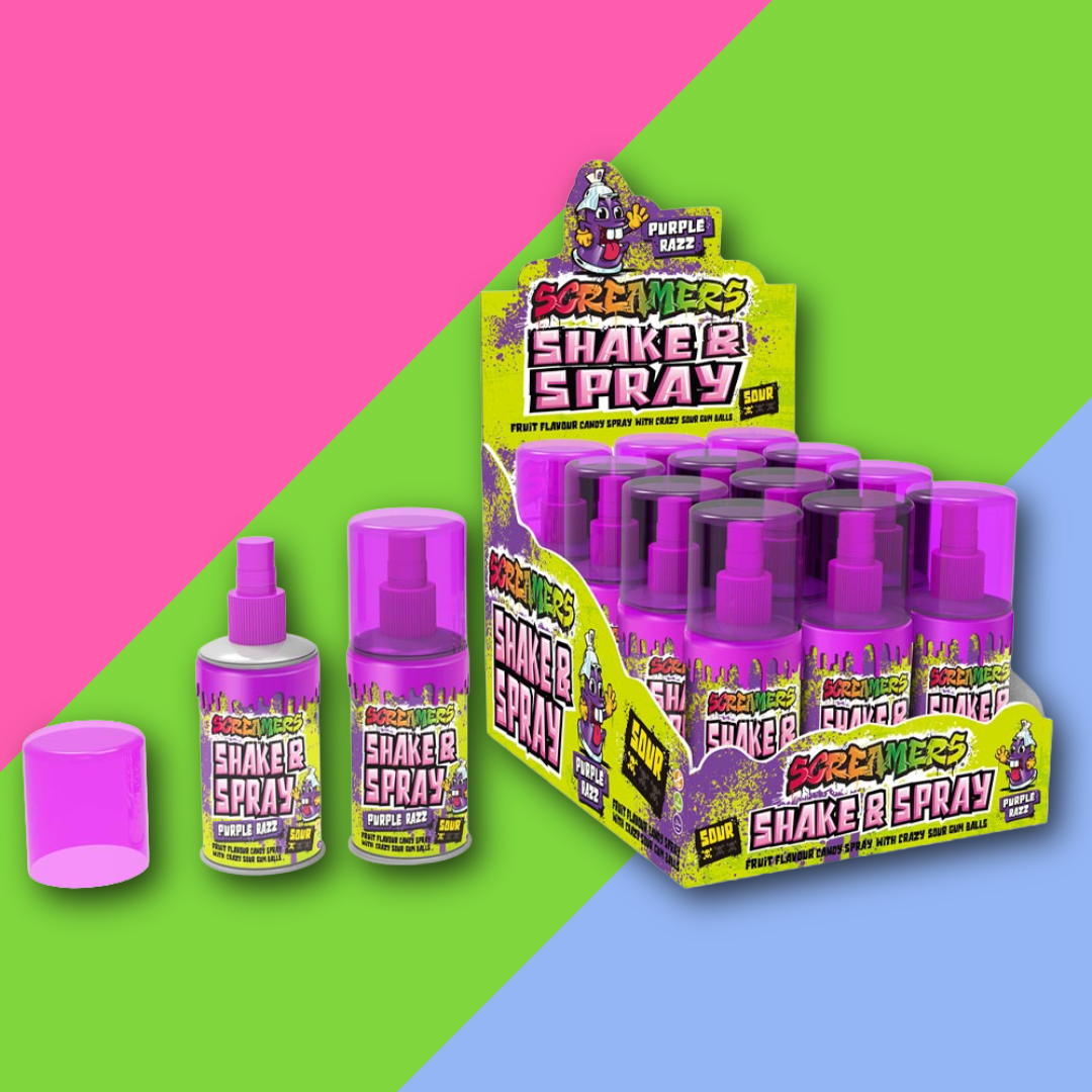 Zed Candy Screamers Purple Raspberry Shake & Spray 12x60ml