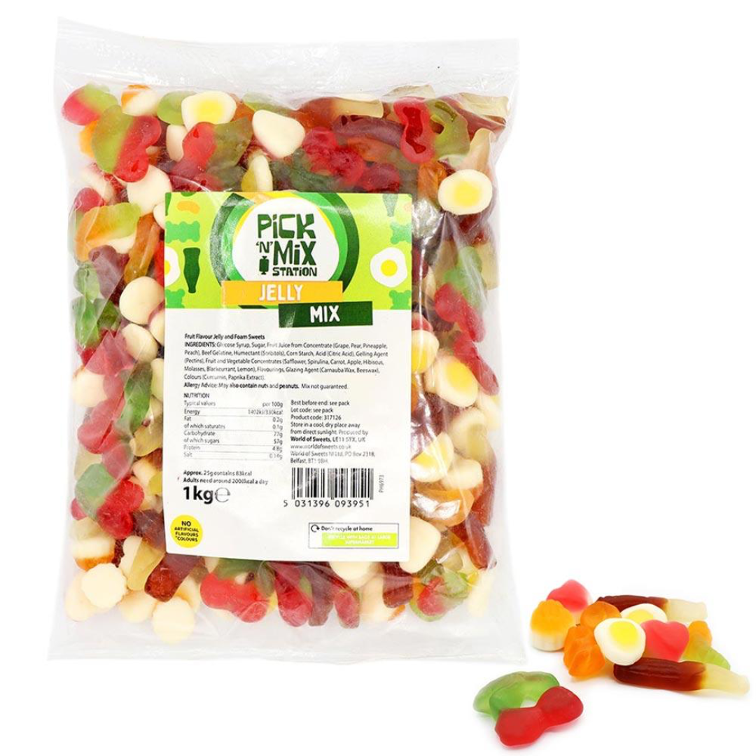 1kg Pick n Mix Station Sweets Bag – Assorted Kingsway Retro & Classic Candy Mixes