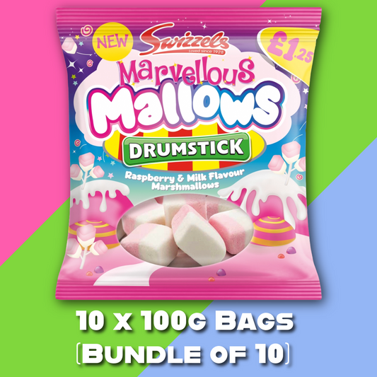 (AUCTION) Bundle of 10 Swizzels Marvellous Mallows 10x100g bags