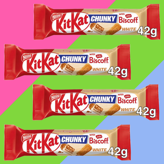 4 Pack KitKat Chunky Biscoff Bars | Includes 4 x 42g Bars.